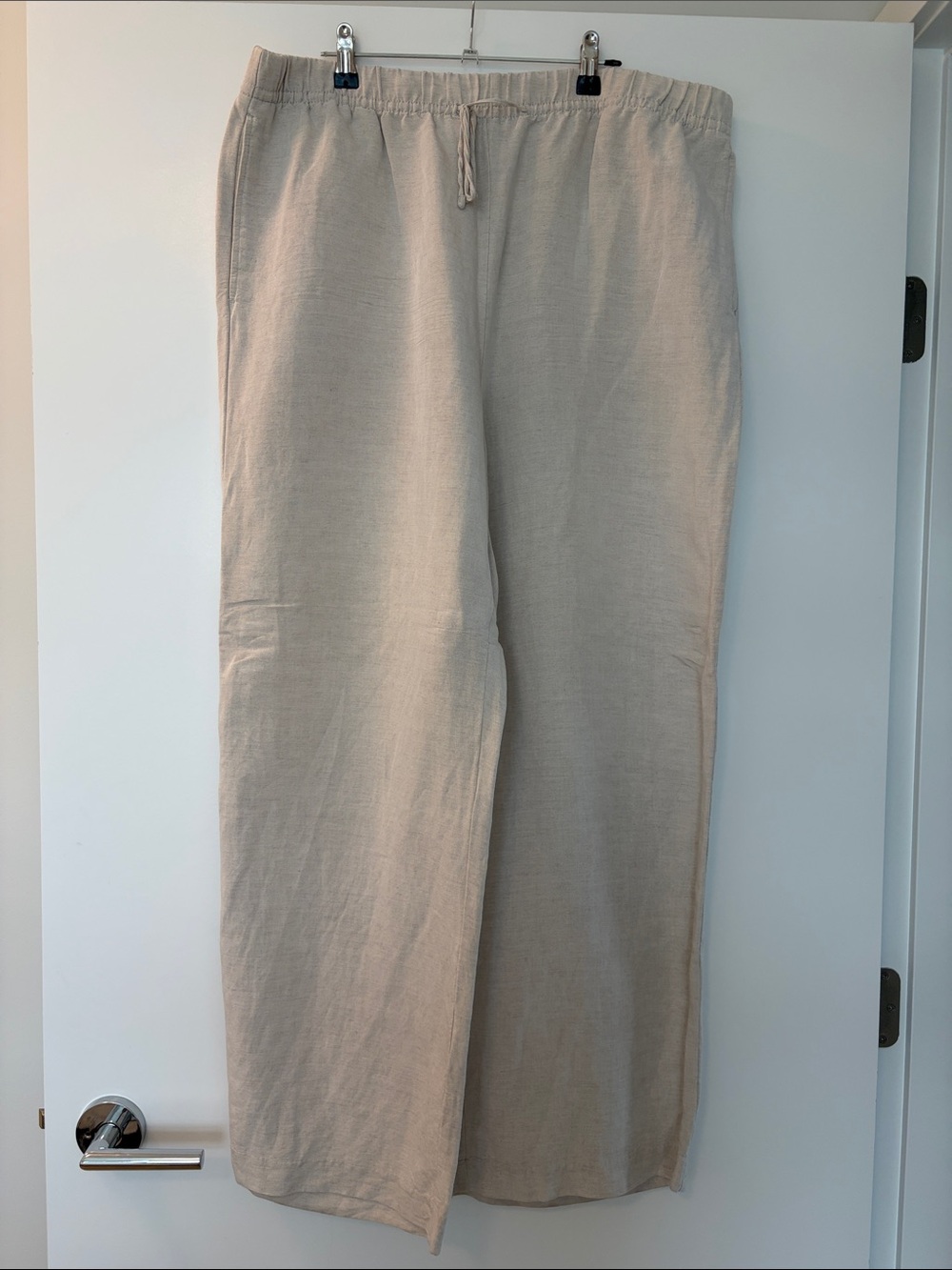H&M linen blend pull on pants XL